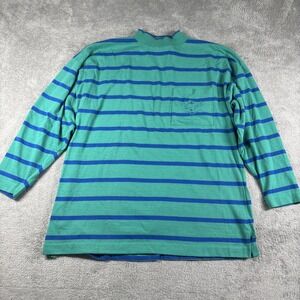 Vintage Caren Charles Sport Striped Retro Green And Blue Size Xl